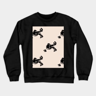 Black intricate fragments on a light beige surface. Crewneck Sweatshirt